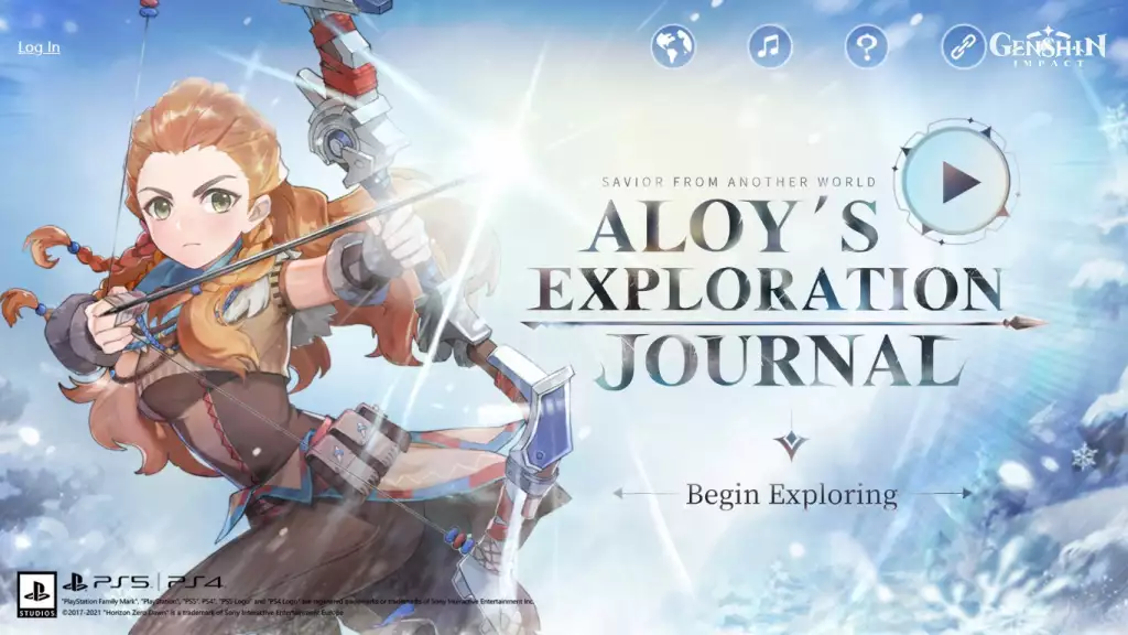Genshin Impact Aloy's Exploration Journal web event