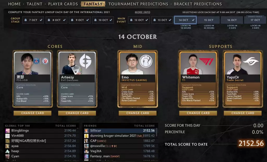 Dota 2 TI10 Fantasy Predictions for Main Event Playoffs Day 3 on 14th October. (Picture: Valve / @Sillicur)
