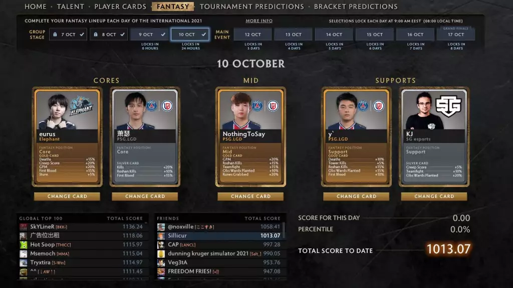 Dota 2 TI10 Fantasy Predictions for Day 4 of Group Stages. (Picture: Valve / @Sillicur)