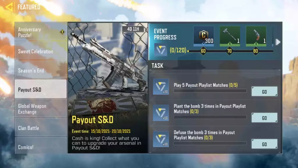 COD Mobile Payout S&D event: Get Axe - Razor Barb, LK24 - Rebar, Credits and more