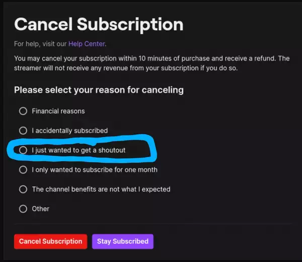 Twitch Allows Users To Refund Subscriptions Claiming They Just Wanted A Shoutout Ginx Esports Tv