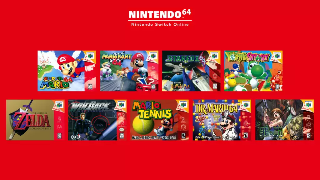Switch Online Nintendo 64 catalogue